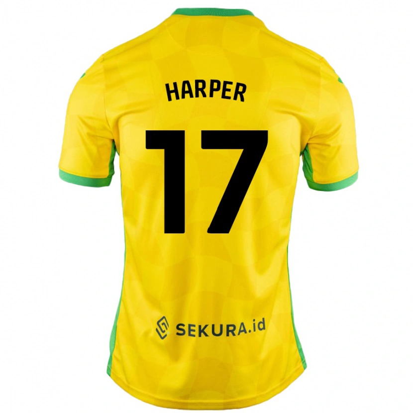 Danxen Hombre Camiseta Jess Harper #17 Amarillo Verde 1ª Equipación 2024/25 La Camisa México