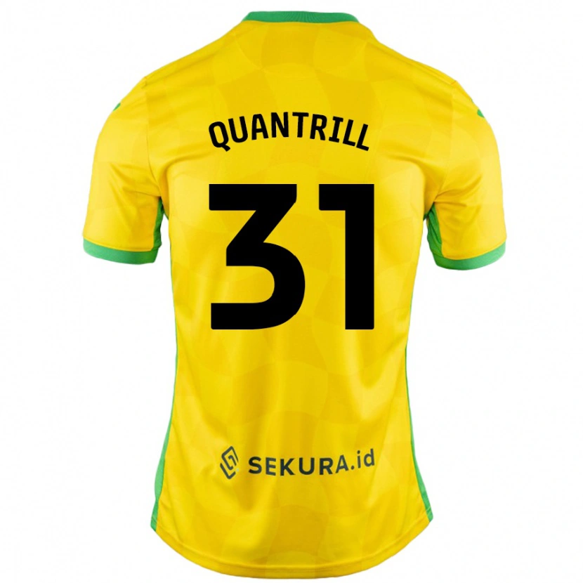 Danxen Hombre Camiseta Sarah Quantrill #31 Amarillo Verde 1ª Equipación 2024/25 La Camisa México