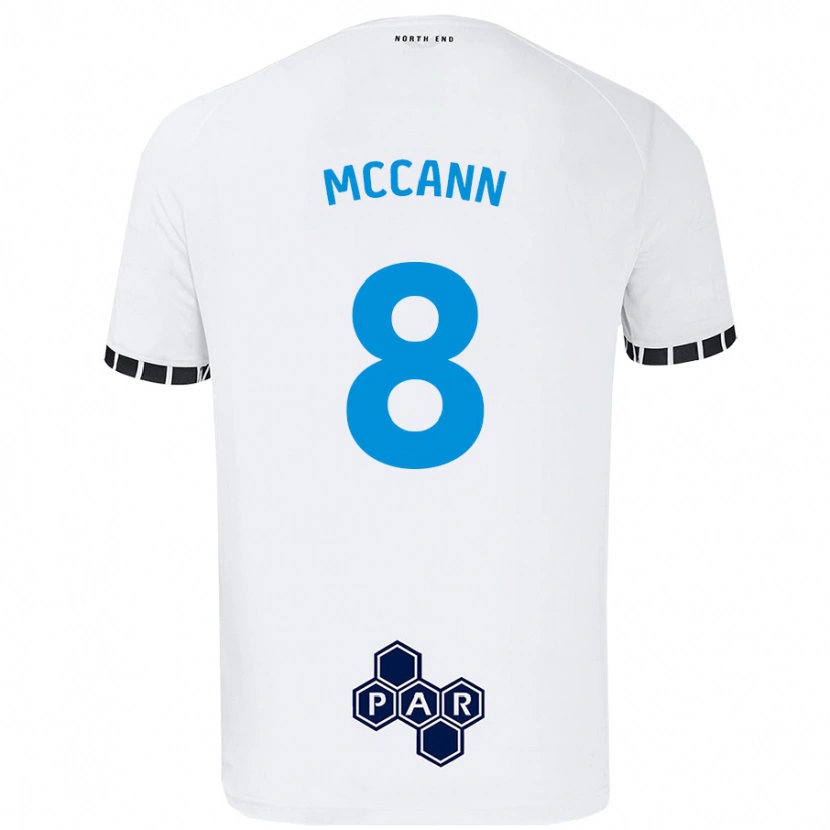 Danxen Hombre Camiseta Ali Mccann #8 Blanco 1ª Equipación 2024/25 La Camisa México