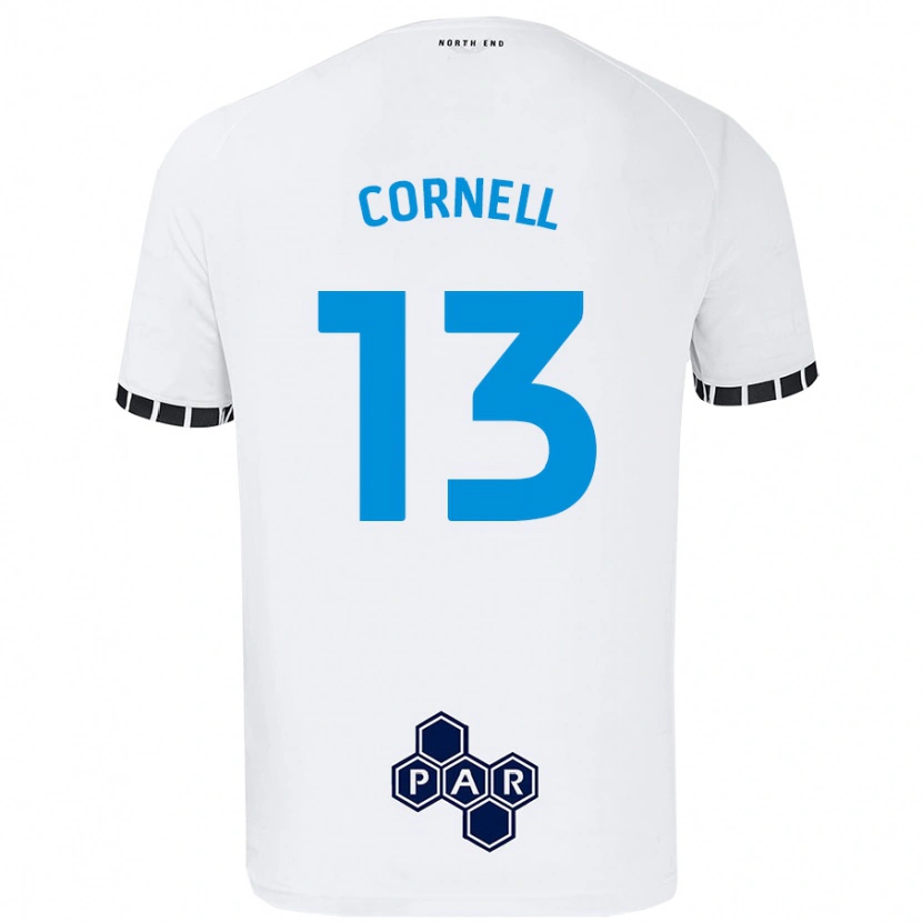 Danxen Hombre Camiseta David Cornell #13 Blanco 1ª Equipación 2024/25 La Camisa México