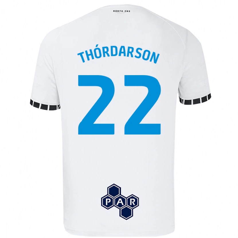Danxen Hombre Camiseta Stefán Teitur Thórdarson #22 Blanco 1ª Equipación 2024/25 La Camisa México