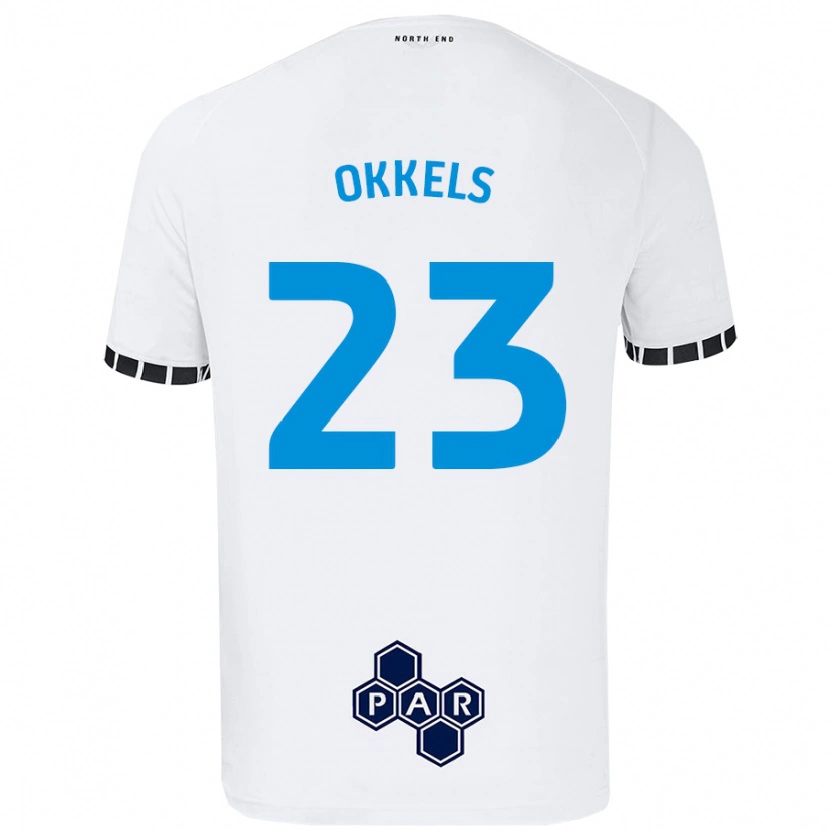 Danxen Hombre Camiseta Jeppe Okkels #23 Blanco 1ª Equipación 2024/25 La Camisa México