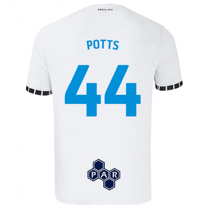 Danxen Hombre Camiseta Brad Potts #44 Blanco 1ª Equipación 2024/25 La Camisa México