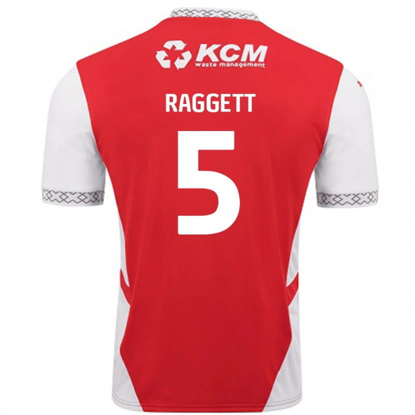 Danxen Hombre Camiseta Sean Raggett #5 Rojo Blanco 1ª Equipación 2024/25 La Camisa México