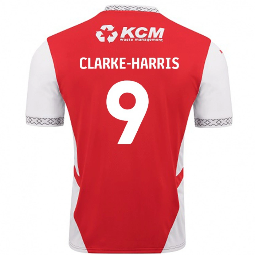 Danxen Hombre Camiseta Jonson Clarke-Harris #9 Rojo Blanco 1ª Equipación 2024/25 La Camisa México