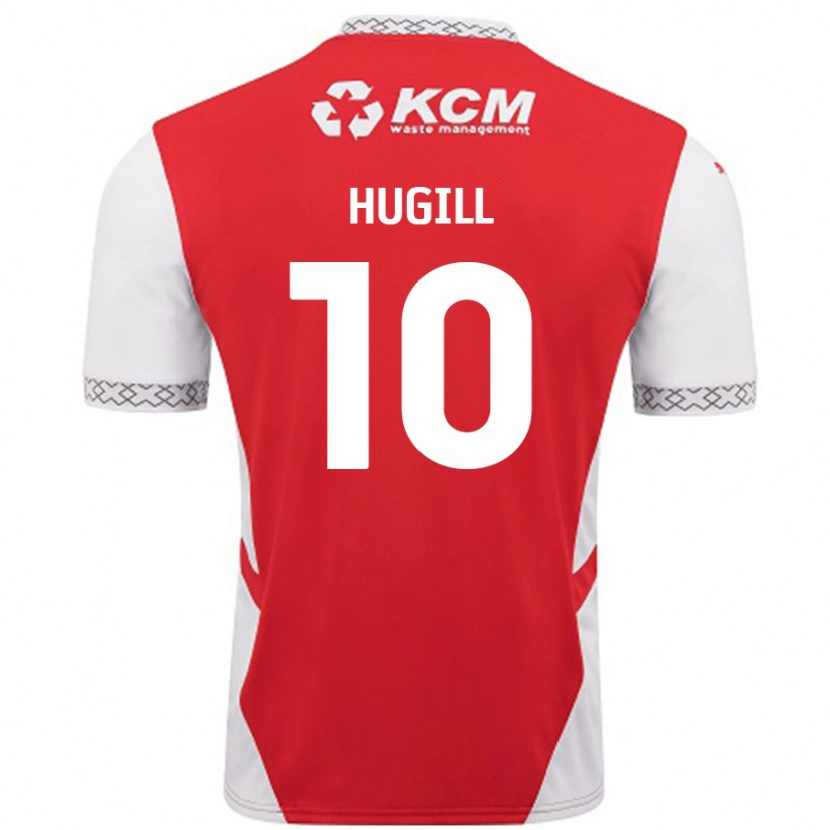 Danxen Hombre Camiseta Jordan Hugill #10 Rojo Blanco 1ª Equipación 2024/25 La Camisa México