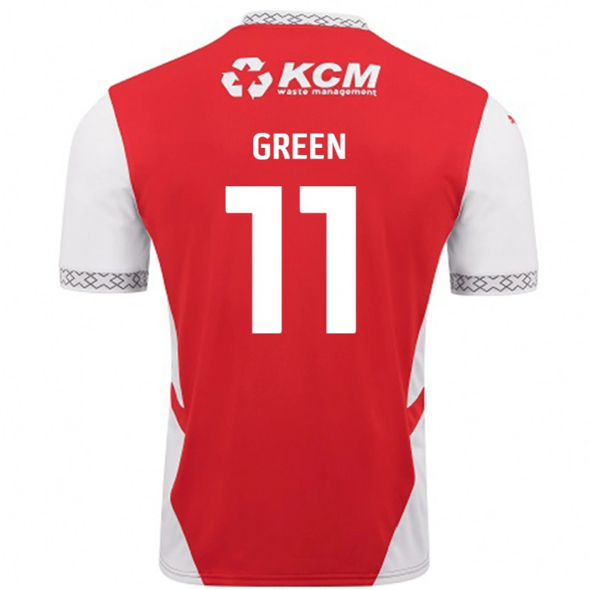 Danxen Hombre Camiseta Andre Green #11 Rojo Blanco 1ª Equipación 2024/25 La Camisa México