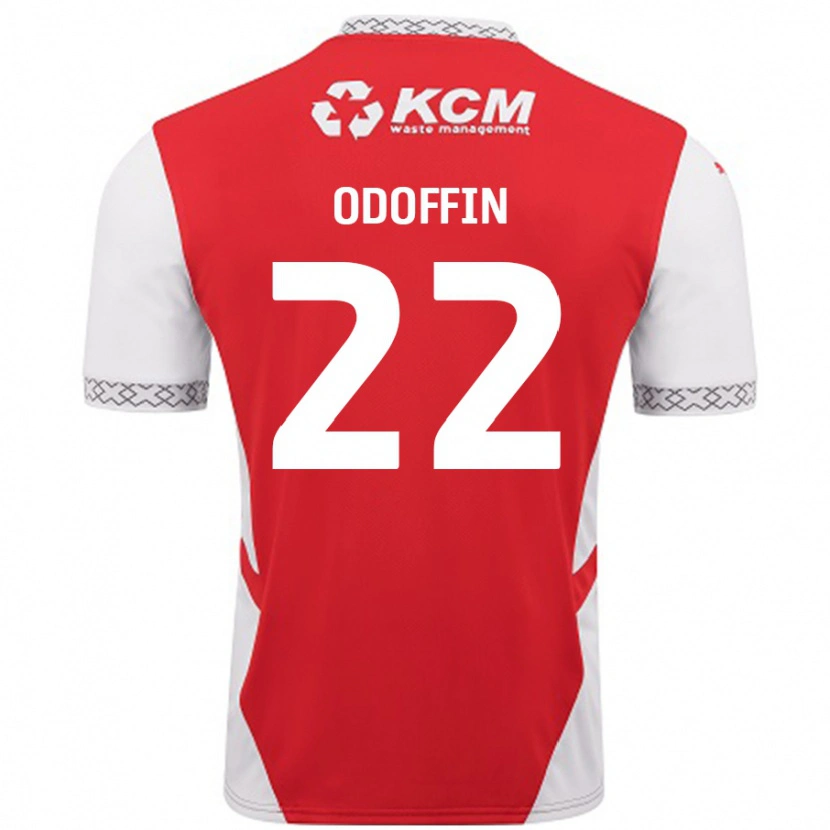 Danxen Hombre Camiseta Hakeem Odoffin #22 Rojo Blanco 1ª Equipación 2024/25 La Camisa México
