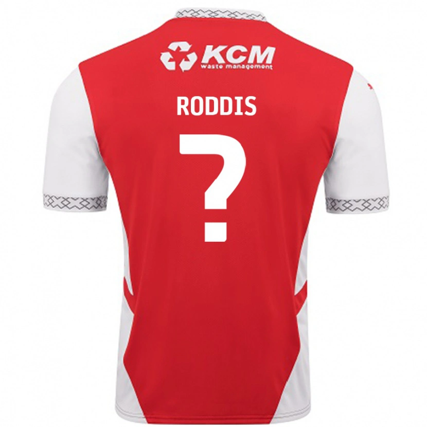 Danxen Hombre Camiseta Harry Roddis #0 Rojo Blanco 1ª Equipación 2024/25 La Camisa México
