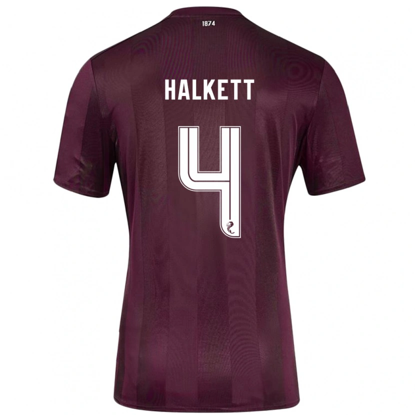 Danxen Hombre Camiseta Craig Halkett #4 Borgoña 1ª Equipación 2024/25 La Camisa México