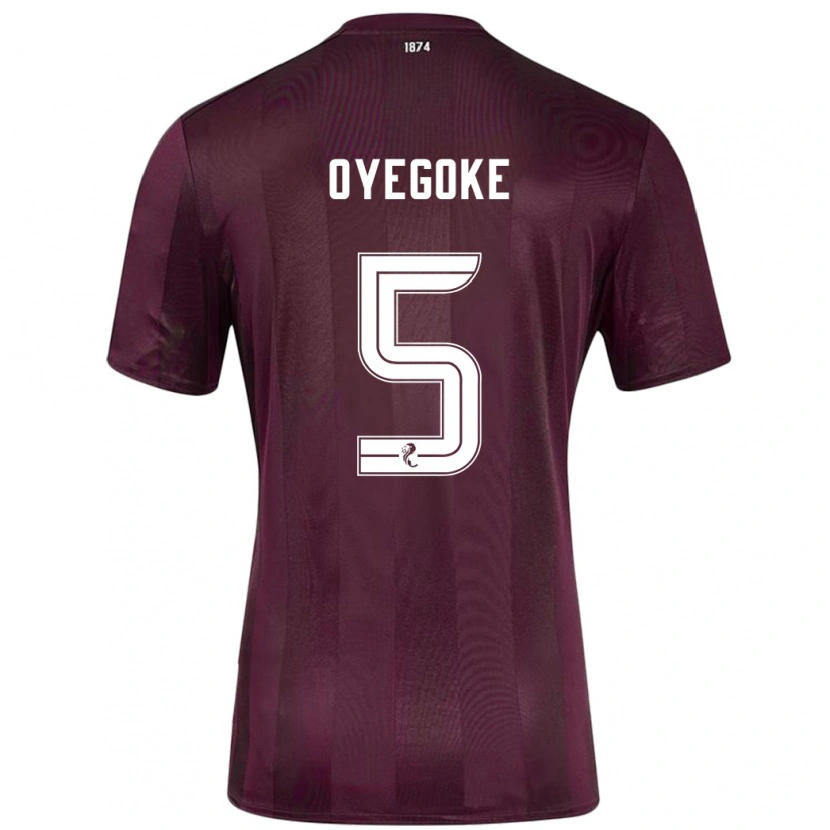 Danxen Hombre Camiseta Daniel Oyegoke #5 Borgoña 1ª Equipación 2024/25 La Camisa México