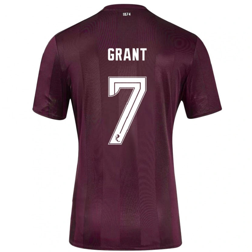 Danxen Hombre Camiseta Jorge Grant #7 Borgoña 1ª Equipación 2024/25 La Camisa México