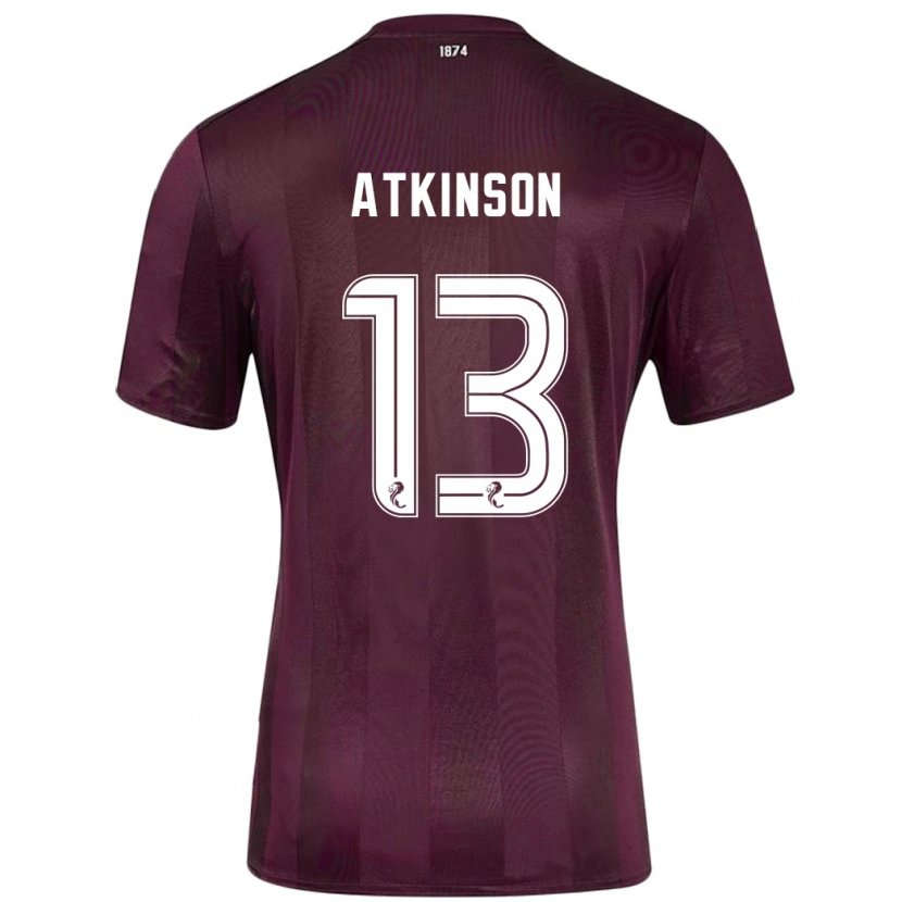 Danxen Hombre Camiseta Nathaniel Atkinson #13 Borgoña 1ª Equipación 2024/25 La Camisa México