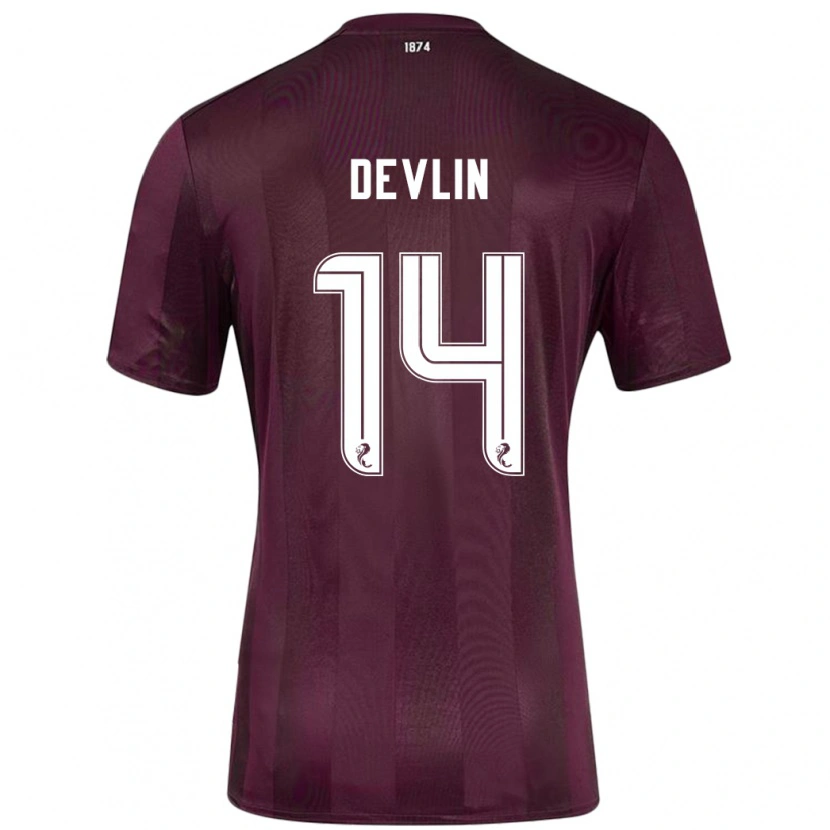 Danxen Hombre Camiseta Cammy Devlin #14 Borgoña 1ª Equipación 2024/25 La Camisa México