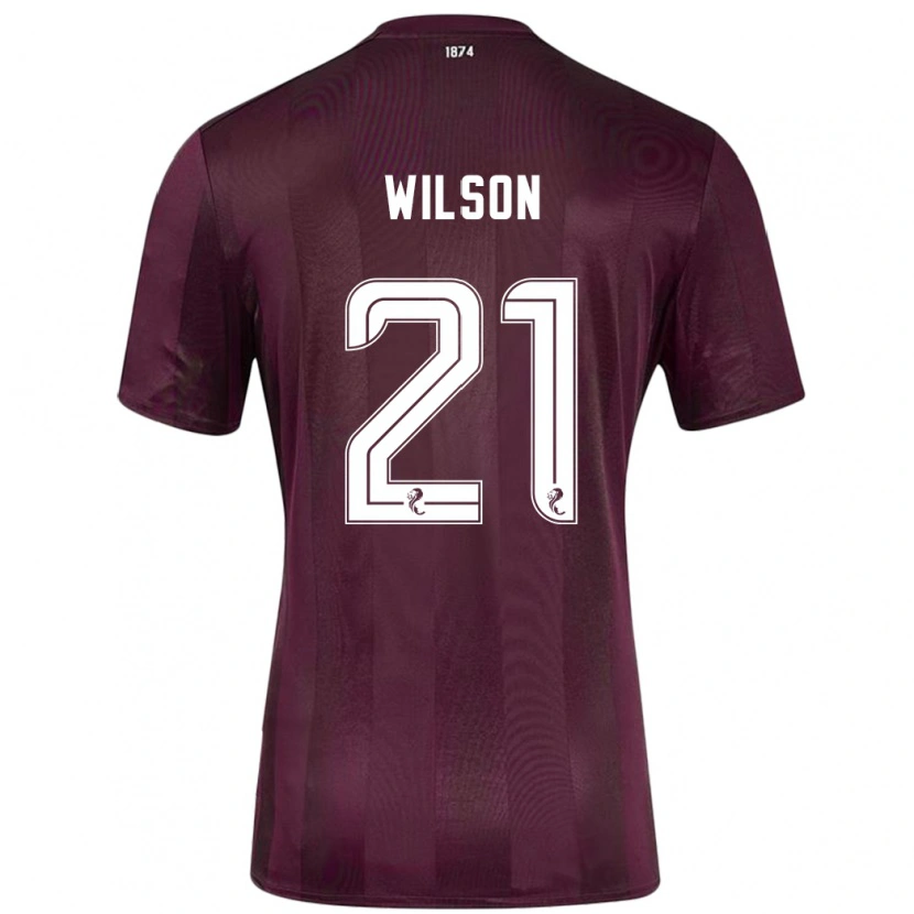 Danxen Hombre Camiseta James Wilson #21 Borgoña 1ª Equipación 2024/25 La Camisa México