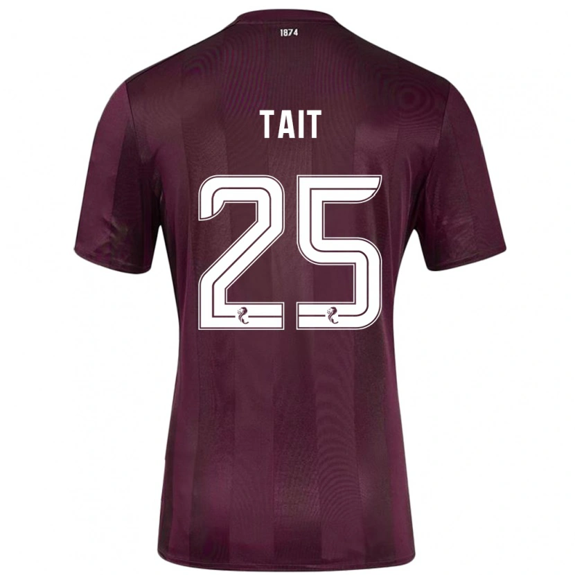 Danxen Hombre Camiseta Macaulay Tait #25 Borgoña 1ª Equipación 2024/25 La Camisa México