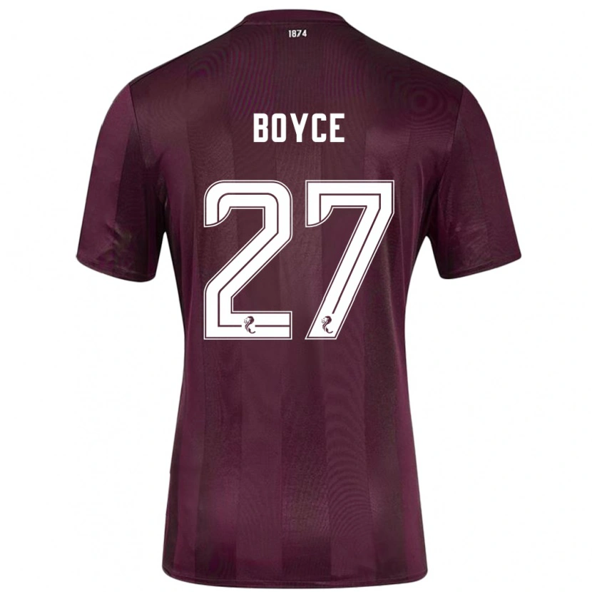 Danxen Hombre Camiseta Liam Boyce #27 Borgoña 1ª Equipación 2024/25 La Camisa México