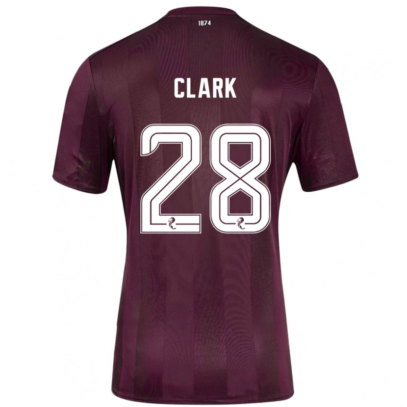 Danxen Hombre Camiseta Zander Clark #28 Borgoña 1ª Equipación 2024/25 La Camisa México