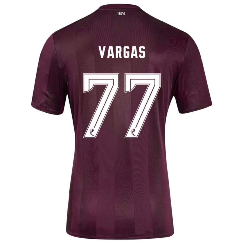 Danxen Hombre Camiseta Kenneth Vargas #77 Borgoña 1ª Equipación 2024/25 La Camisa México