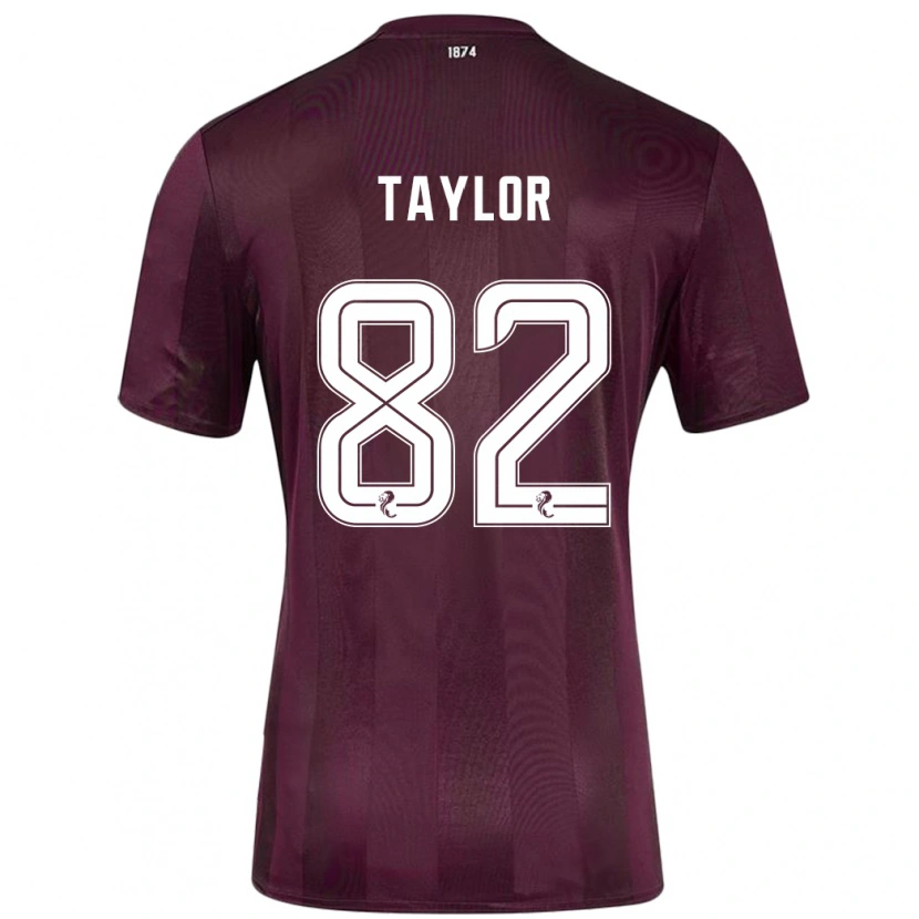 Danxen Hombre Camiseta Gerald Taylor #82 Borgoña 1ª Equipación 2024/25 La Camisa México