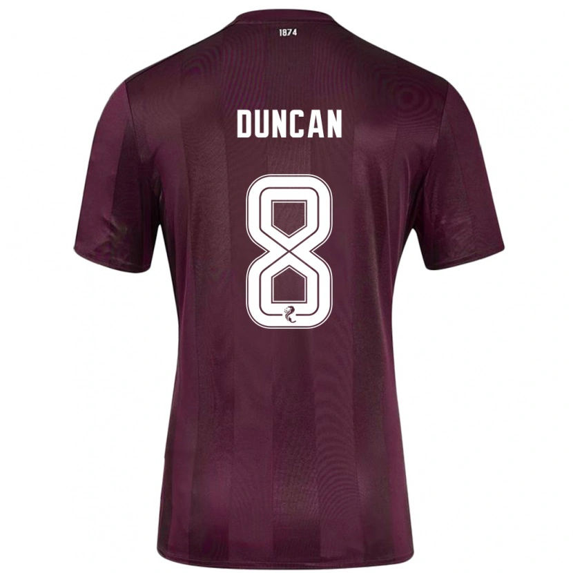 Danxen Hombre Camiseta Ryan Duncan #8 Borgoña 1ª Equipación 2024/25 La Camisa México