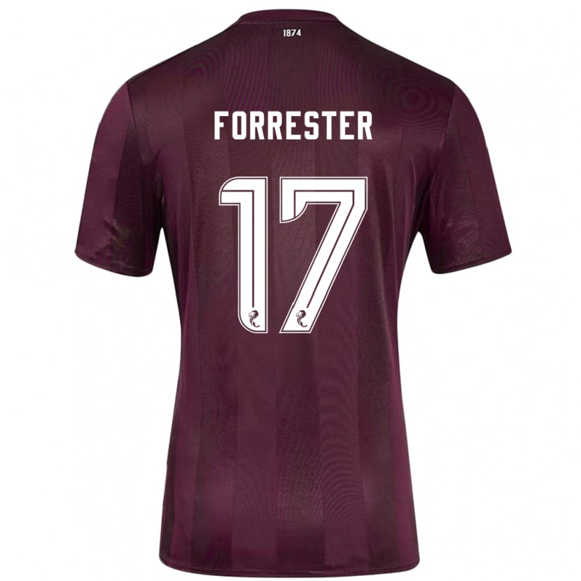 Danxen Hombre Camiseta Adam Forrester #17 Borgoña 1ª Equipación 2024/25 La Camisa México