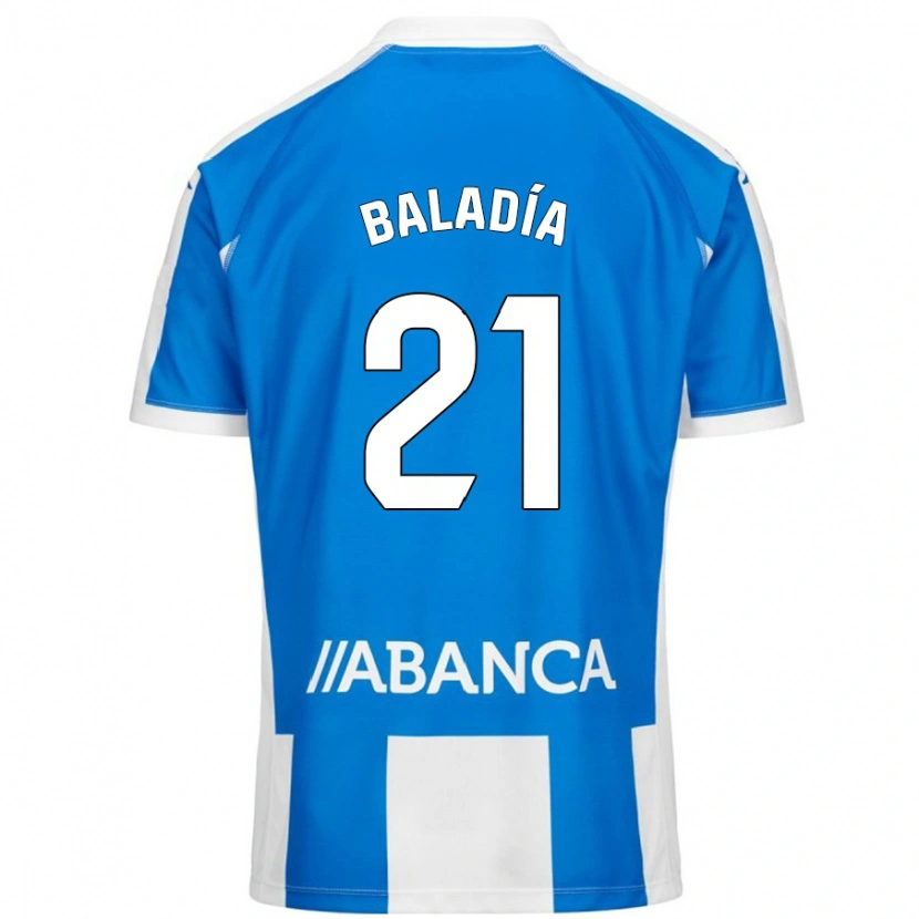 Danxen Hombre Camiseta Álvaro Baladía #21 Azul Blanco 1ª Equipación 2024/25 La Camisa México