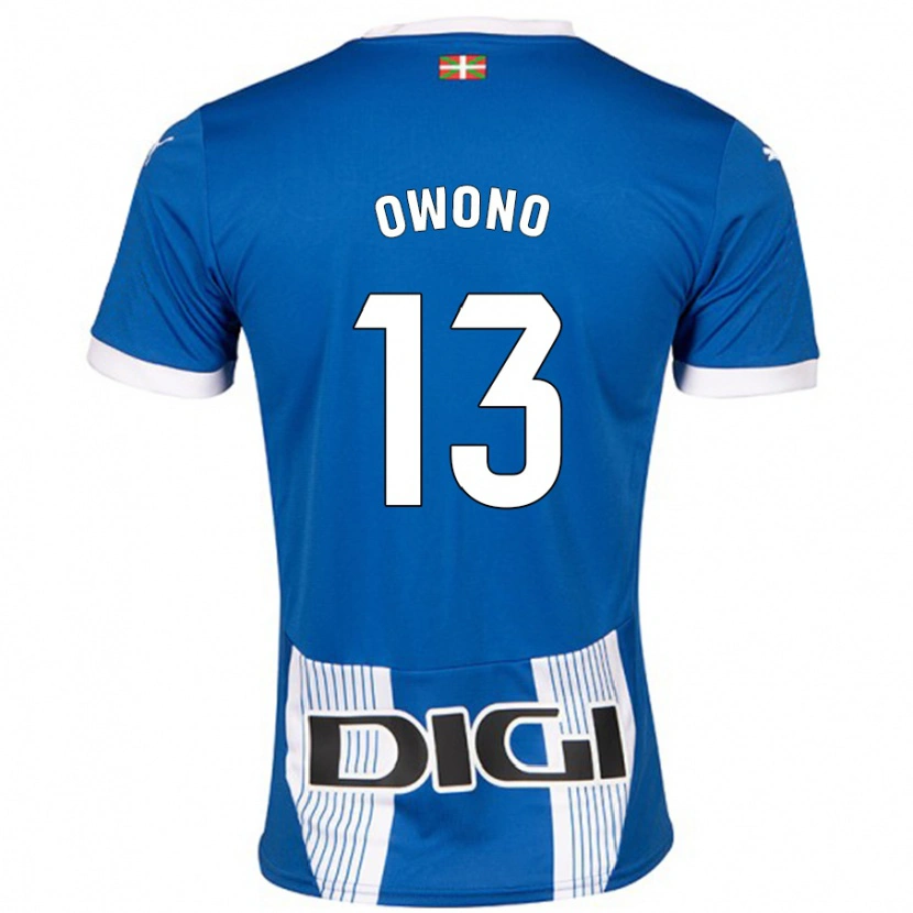 Danxen Hombre Camiseta Jesús Owono #13 Azul 1ª Equipación 2024/25 La Camisa México