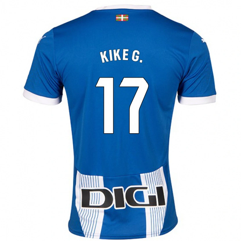 Danxen Hombre Camiseta Kike García #17 Azul 1ª Equipación 2024/25 La Camisa México