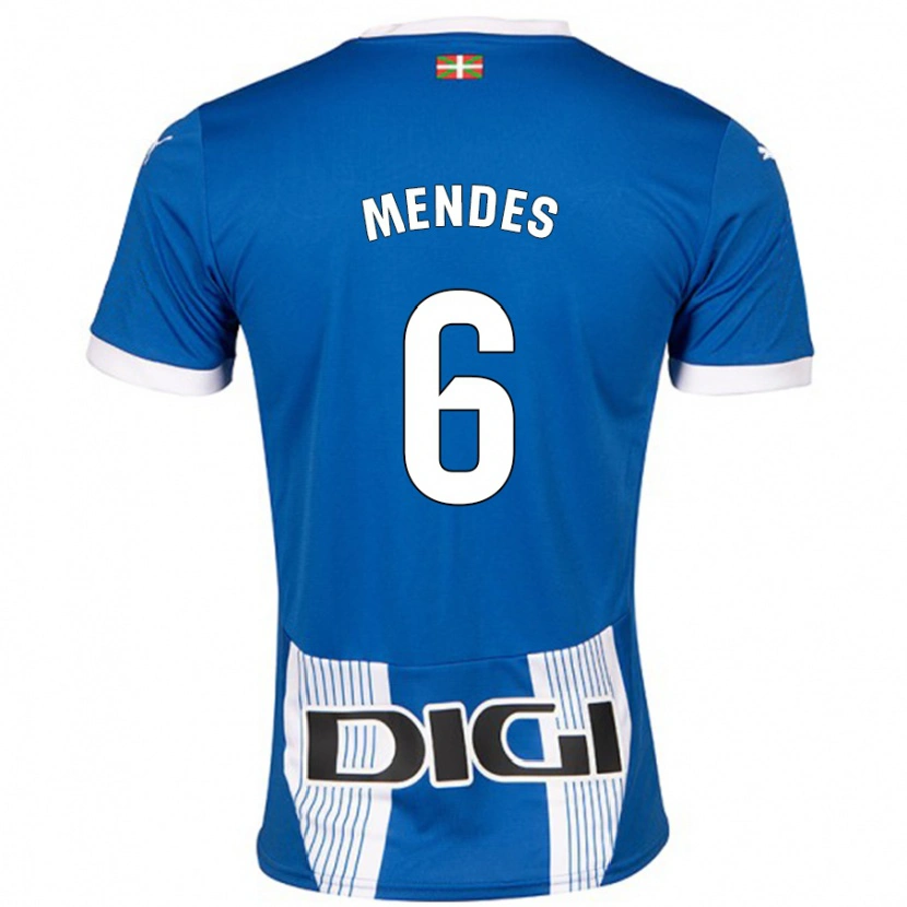 Danxen Hombre Camiseta Tomás Mendes #6 Azul 1ª Equipación 2024/25 La Camisa México