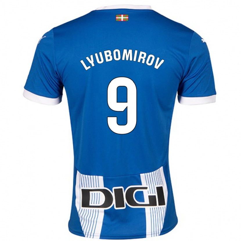 Danxen Hombre Camiseta Daniel Lyubomirov #9 Azul 1ª Equipación 2024/25 La Camisa México