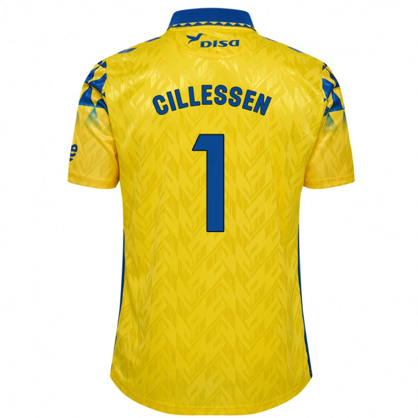 Danxen Hombre Camiseta Jasper Cillessen #1 Amarillo Azul 1ª Equipación 2024/25 La Camisa México