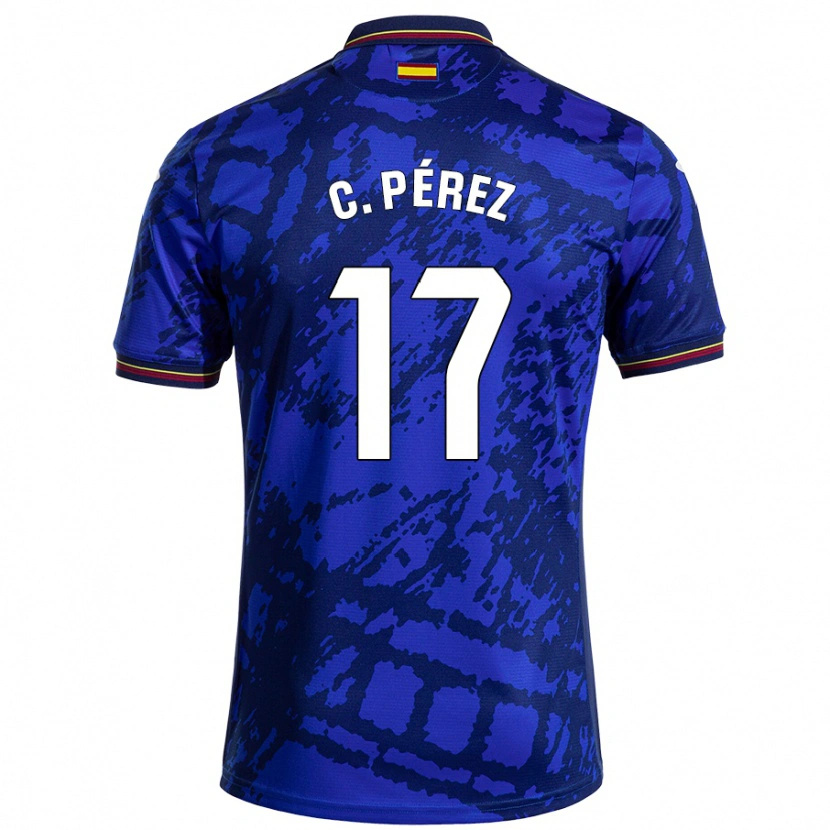 Danxen Hombre Camiseta Carles Pérez #17 Azul Más Oscuro 1ª Equipación 2024/25 La Camisa México