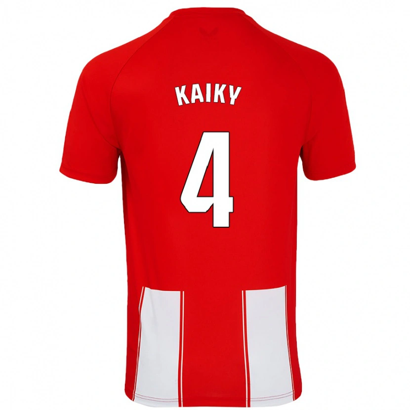 Danxen Hombre Camiseta Kaiky #4 Rojo Blanco 1ª Equipación 2024/25 La Camisa México