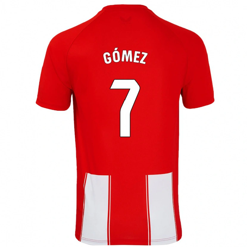 Danxen Hombre Camiseta Valen Gómez #7 Rojo Blanco 1ª Equipación 2024/25 La Camisa México