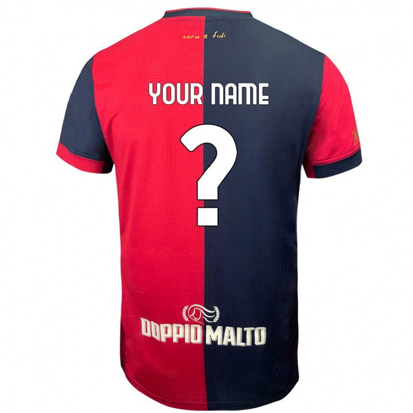 Danxen Hombre Camiseta Su Nombre #0 Rojo Azul Más Oscuro 1ª Equipación 2024/25 La Camisa México