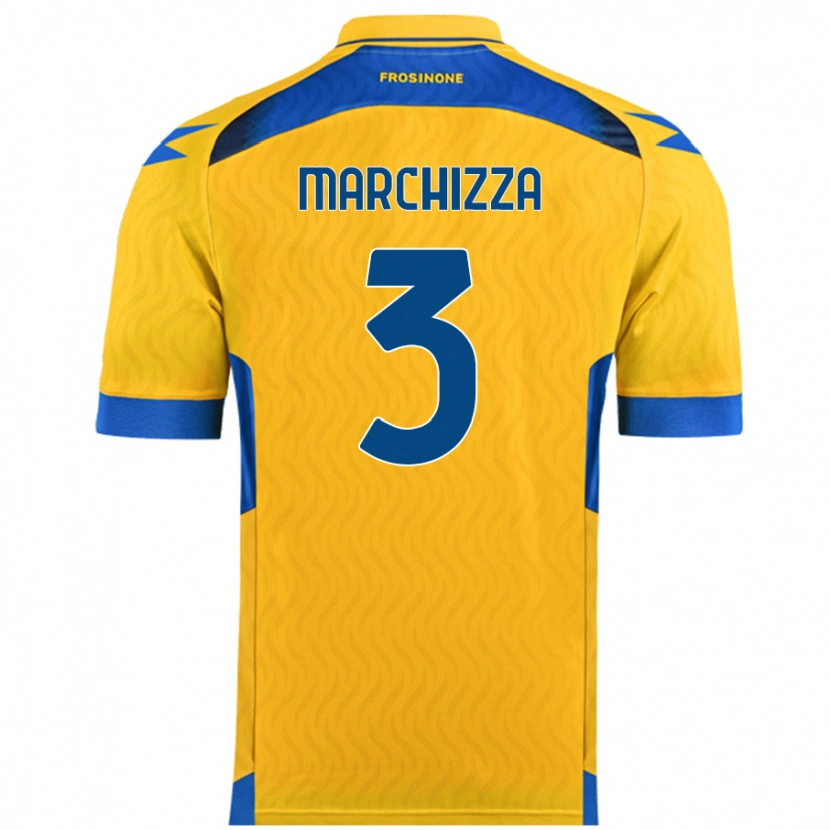 Danxen Hombre Camiseta Riccardo Marchizza #3 Amarillo 1ª Equipación 2024/25 La Camisa México