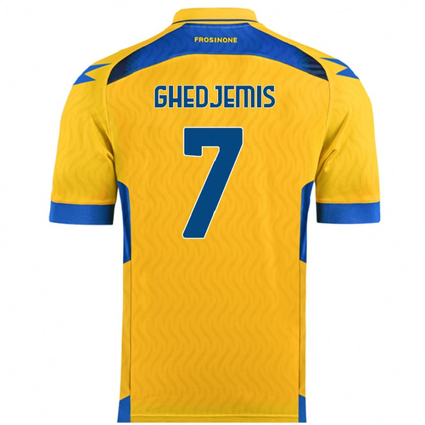 Danxen Hombre Camiseta Farès Ghedjemis #7 Amarillo 1ª Equipación 2024/25 La Camisa México