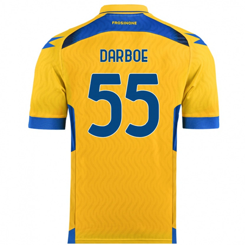 Danxen Hombre Camiseta Ebrima Darboe #55 Amarillo 1ª Equipación 2024/25 La Camisa México