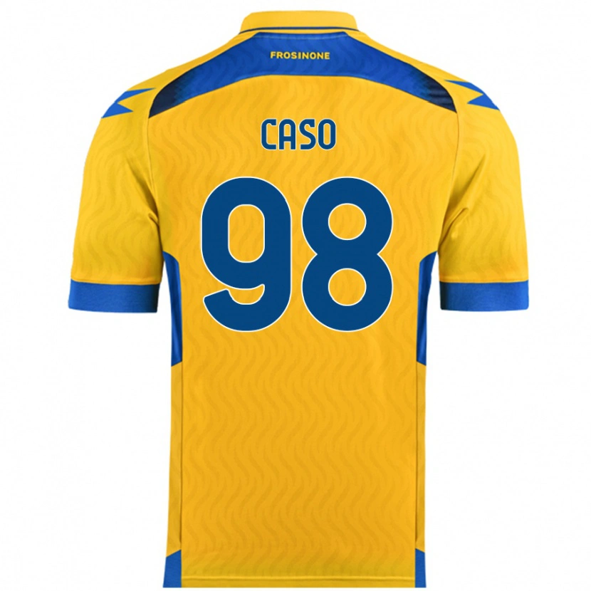 Danxen Hombre Camiseta Giuseppe Caso #98 Amarillo 1ª Equipación 2024/25 La Camisa México