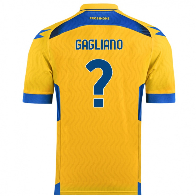 Danxen Hombre Camiseta Mattia Gagliano #0 Amarillo 1ª Equipación 2024/25 La Camisa México