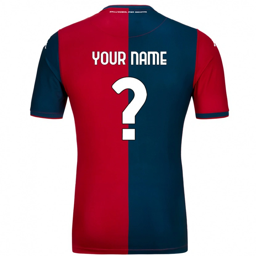 Danxen Hombre Camiseta Su Nombre #0 Rojo Azul Oscuro 1ª Equipación 2024/25 La Camisa México