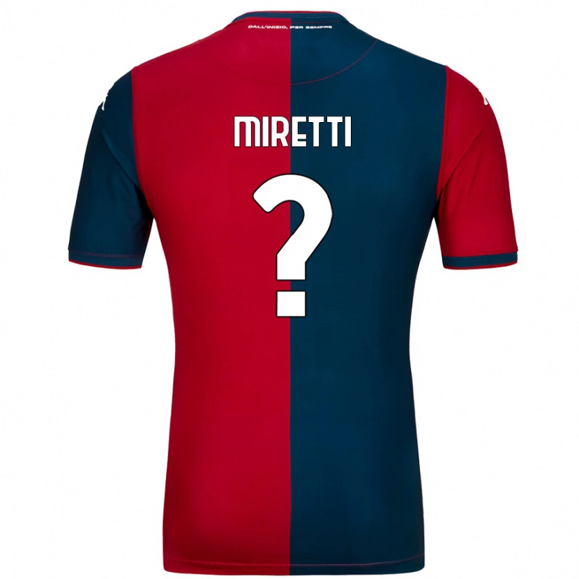 Danxen Hombre Camiseta Fabio Miretti #0 Rojo Azul Oscuro 1ª Equipación 2024/25 La Camisa México