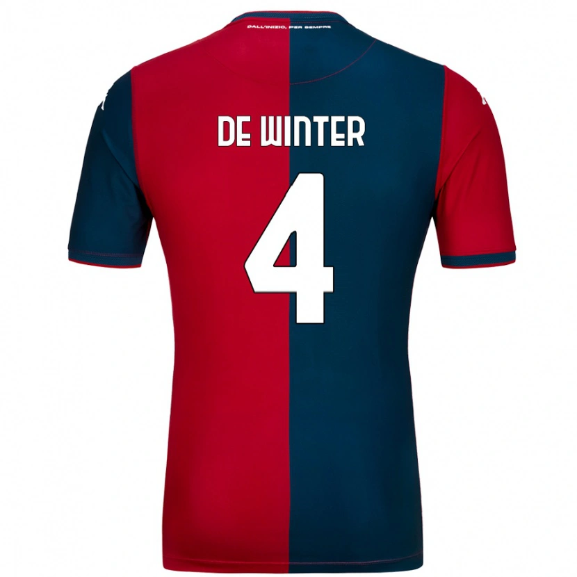 Danxen Hombre Camiseta Koni De Winter #4 Rojo Azul Oscuro 1ª Equipación 2024/25 La Camisa México
