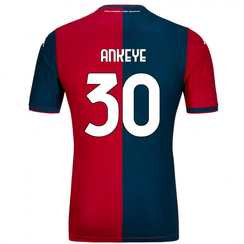 Danxen Hombre Camiseta David Ankeye #30 Rojo Azul Oscuro 1ª Equipación 2024/25 La Camisa México