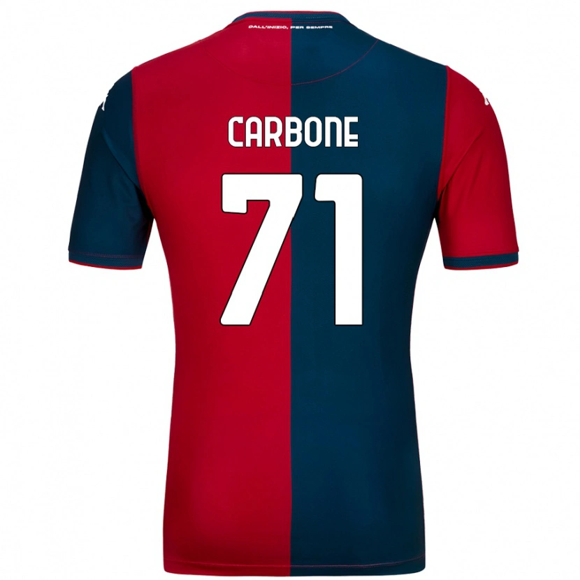 Danxen Hombre Camiseta Filippo Carbone #71 Rojo Azul Oscuro 1ª Equipación 2024/25 La Camisa México