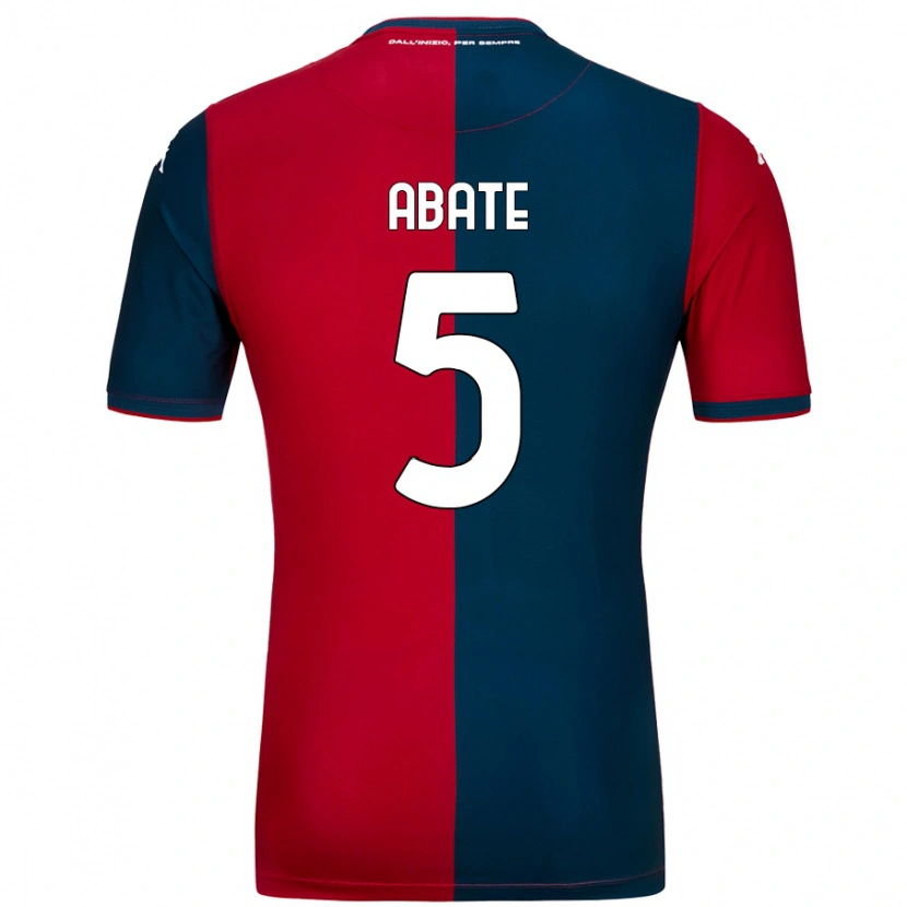 Danxen Hombre Camiseta Giada Abate #5 Rojo Azul Oscuro 1ª Equipación 2024/25 La Camisa México