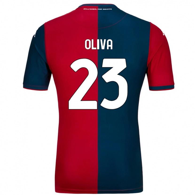 Danxen Hombre Camiseta Eleonora Oliva #23 Rojo Azul Oscuro 1ª Equipación 2024/25 La Camisa México