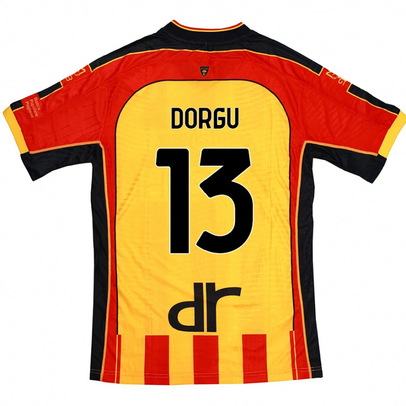 Danxen Hombre Camiseta Patrick Dorgu #13 Amarillo Rojo 1ª Equipación 2024/25 La Camisa México