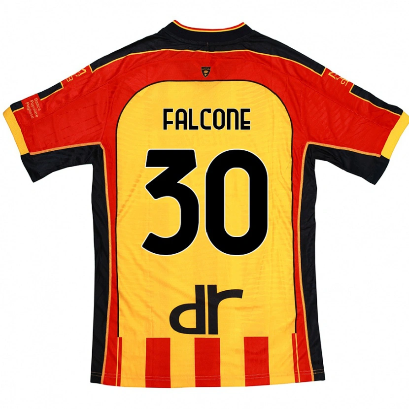 Danxen Hombre Camiseta Wladimiro Falcone #30 Amarillo Rojo 1ª Equipación 2024/25 La Camisa México